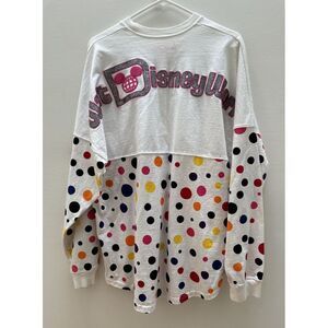 Walt Disney World Minnie Mouse Colorful Rock The Dots Spirit Jersey Size Large